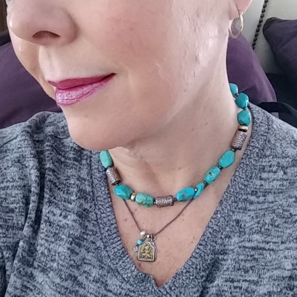 Turquoise and silver Silpada necklace - Picture 6 of 7